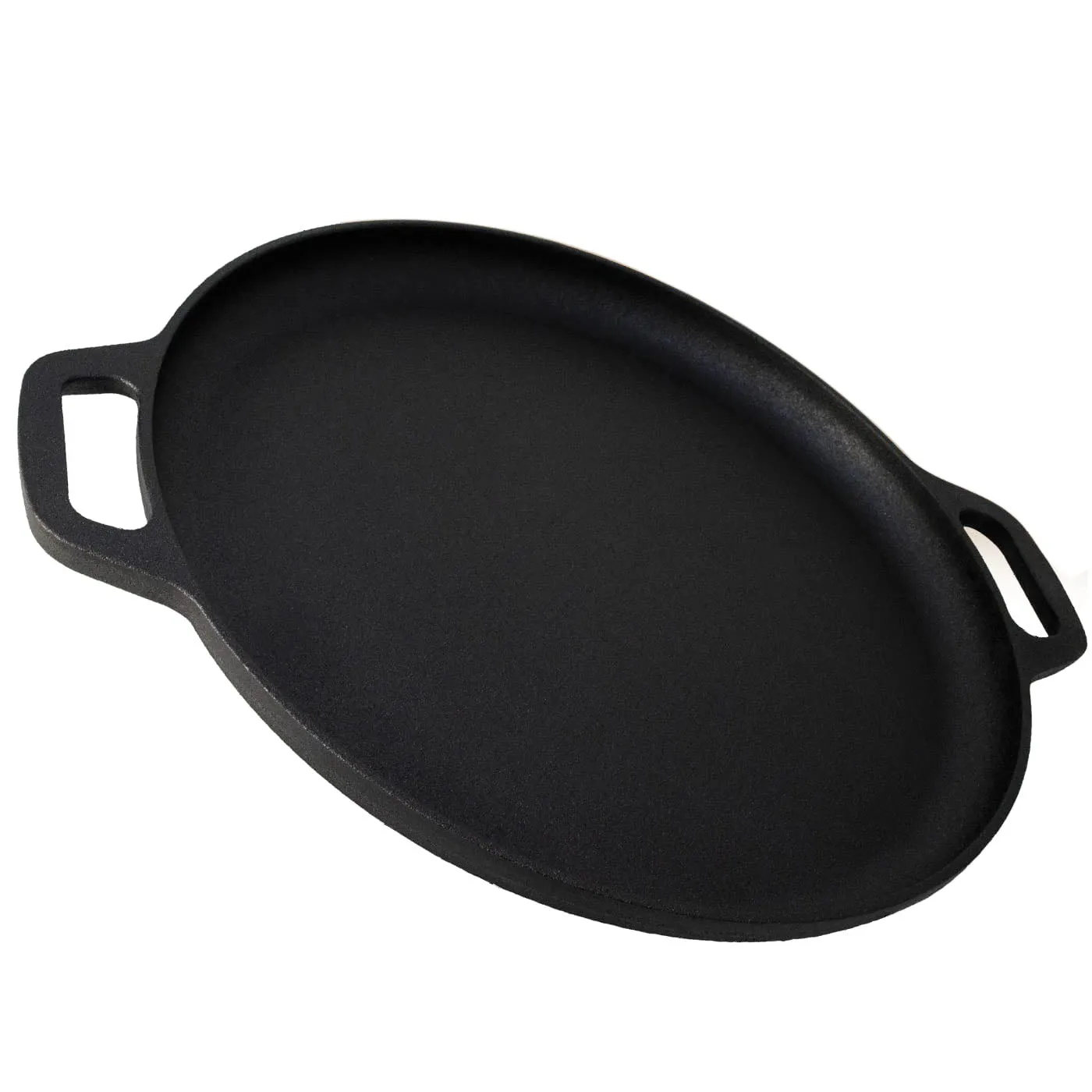 13.5" Pre-Seasoned Cast Iron Pizza Pan for Oven, Stove, BBQ