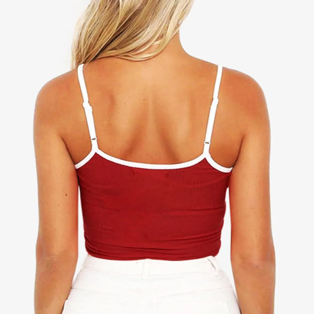 Adjustable Shoulder Straps Crop Top