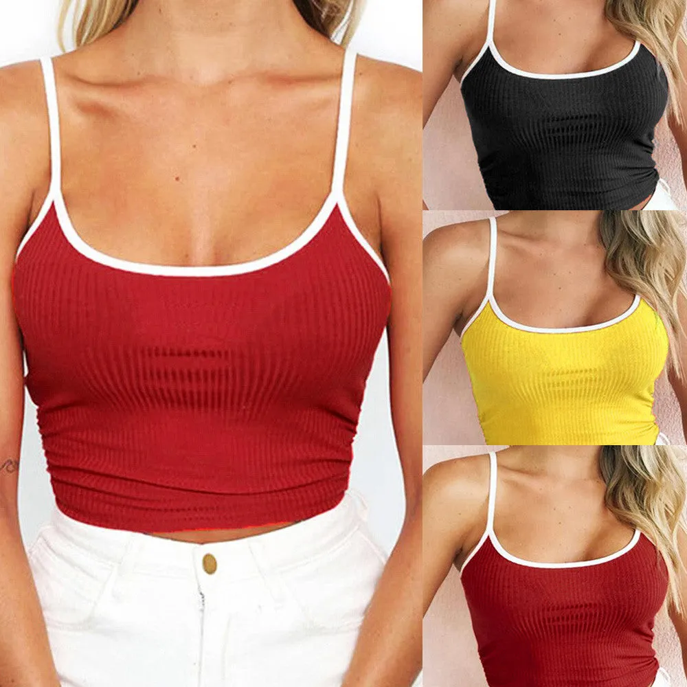 Adjustable Shoulder Straps Crop Top