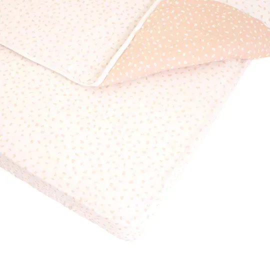 All 4 Ella Cot Blanket - Beige Dots