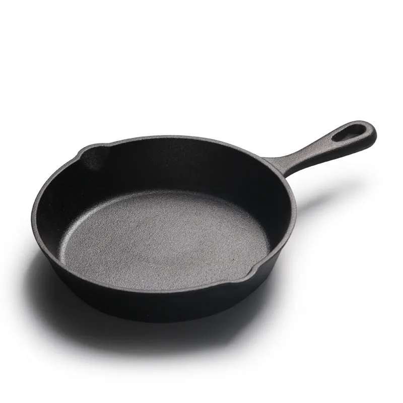 All-in-one Small Frying Panflat-bottomed Frying Pan, Cast Iron Pan