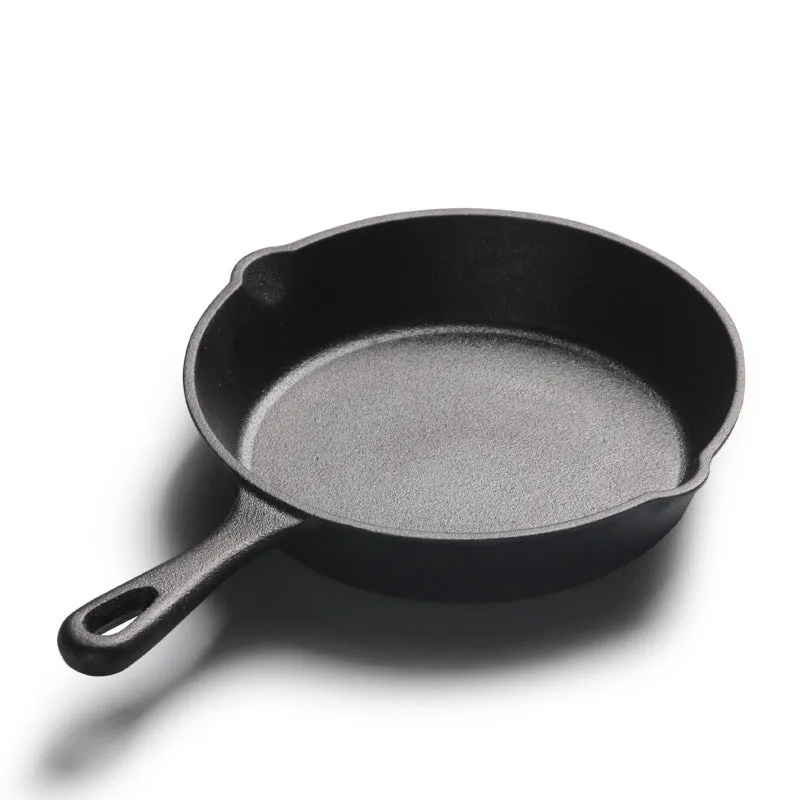 All-in-one Small Frying Panflat-bottomed Frying Pan, Cast Iron Pan