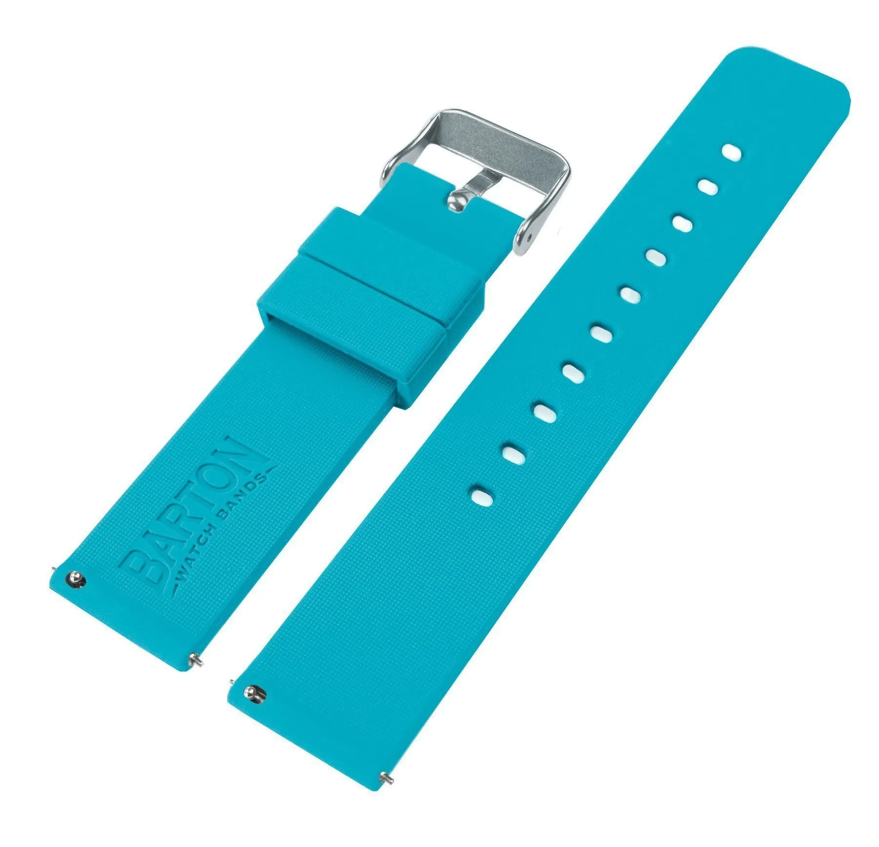 Aqua Blue Quick Release Silicone Rubber Watch Band (16mm, 20mm SALE)