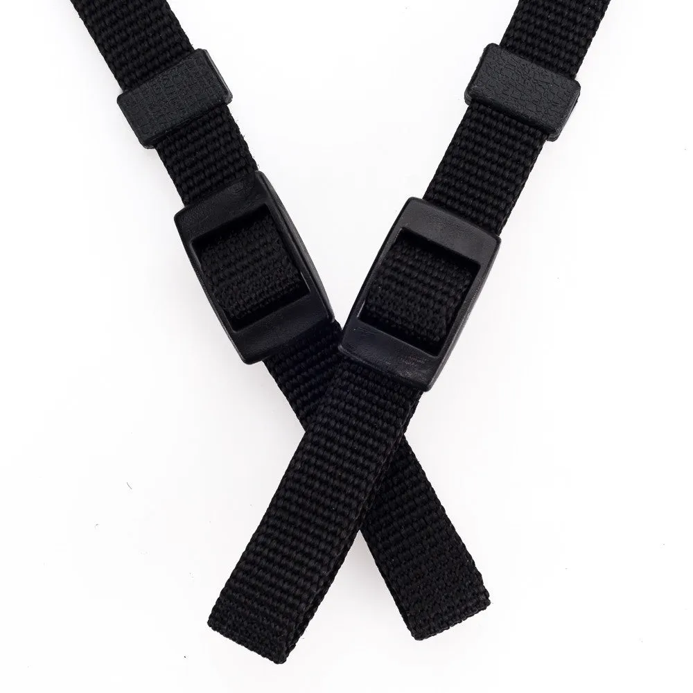 Arte di Mano Sughero Neck Strap - Minerva Black with Black Stitching