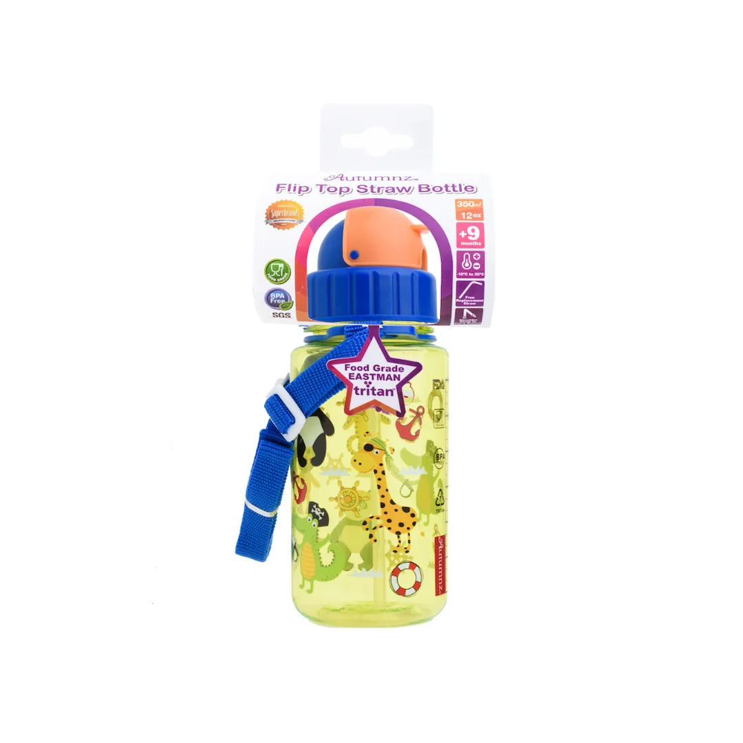 Autumnz Flip Top Straw Bottle 350ml