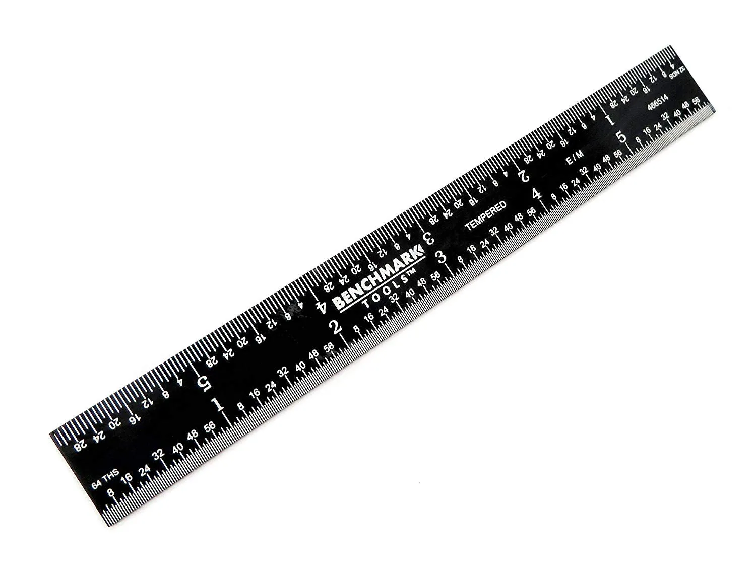 Benchmark Tools™ Rigid 150mm (6") English/Metric Black Chrome Machinist Rulers