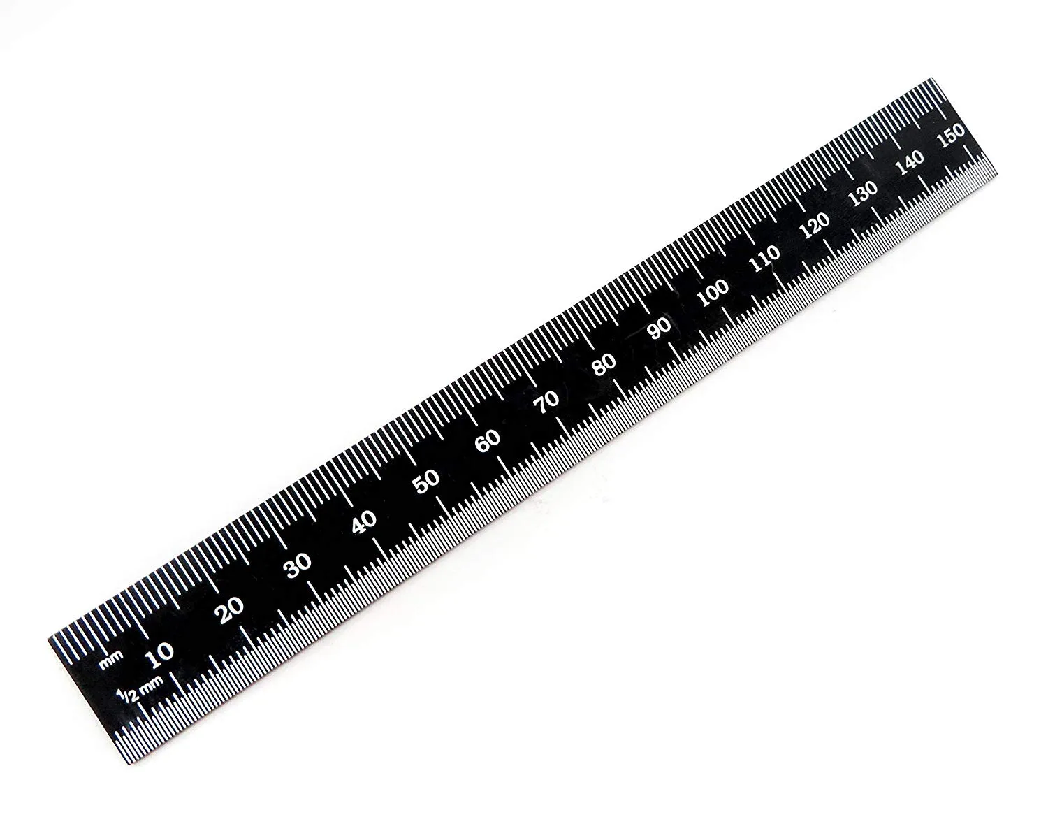 Benchmark Tools™ Rigid 150mm (6") English/Metric Black Chrome Machinist Rulers