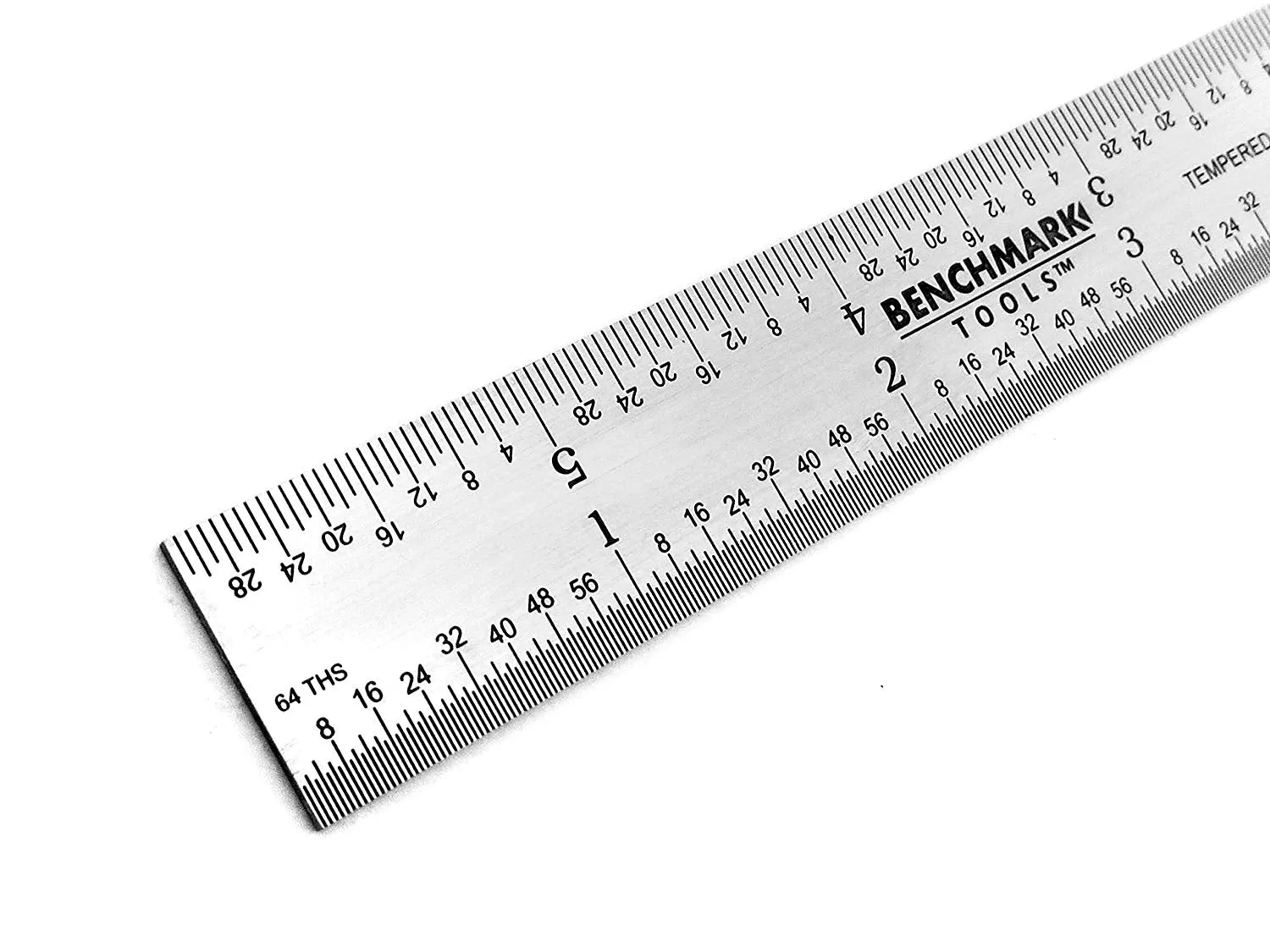 Benchmark Tools™ Rigid 150mm (6") English/Metric Satin Chrome Machinist Rulers