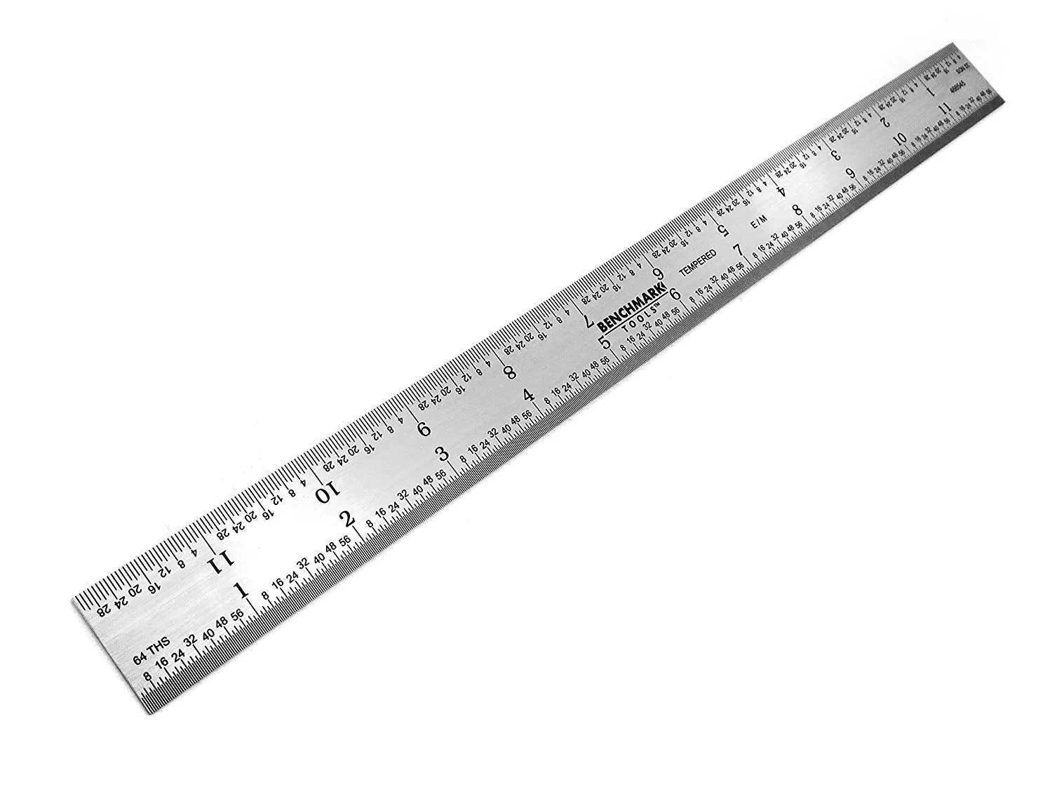 Benchmark Tools™ Rigid 300mm (12") English/Metric Brushed Steel Machinist Rulers