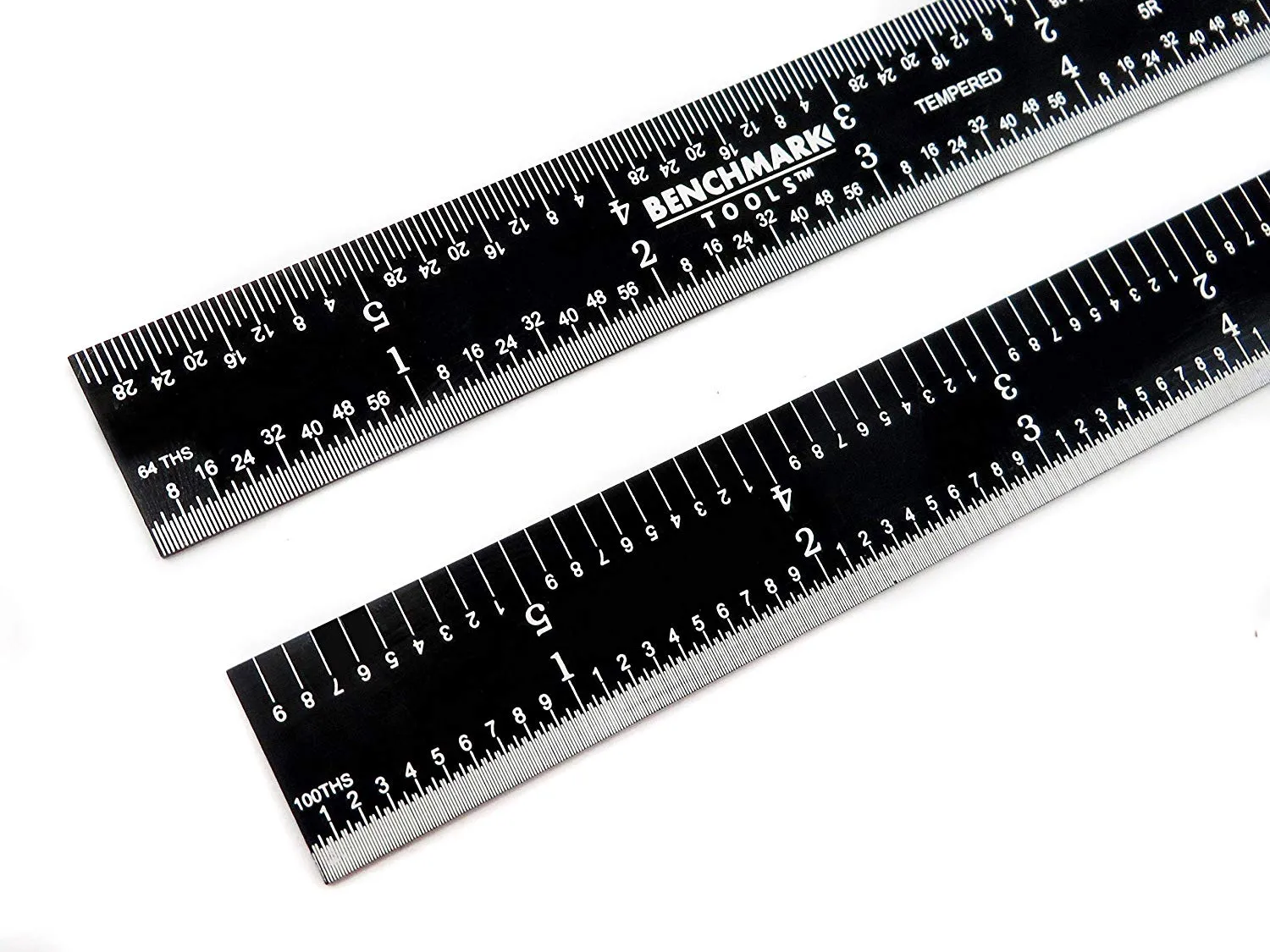 Benchmark Tools™ Rigid 6" 5R Black Chrome Machinist Rulers