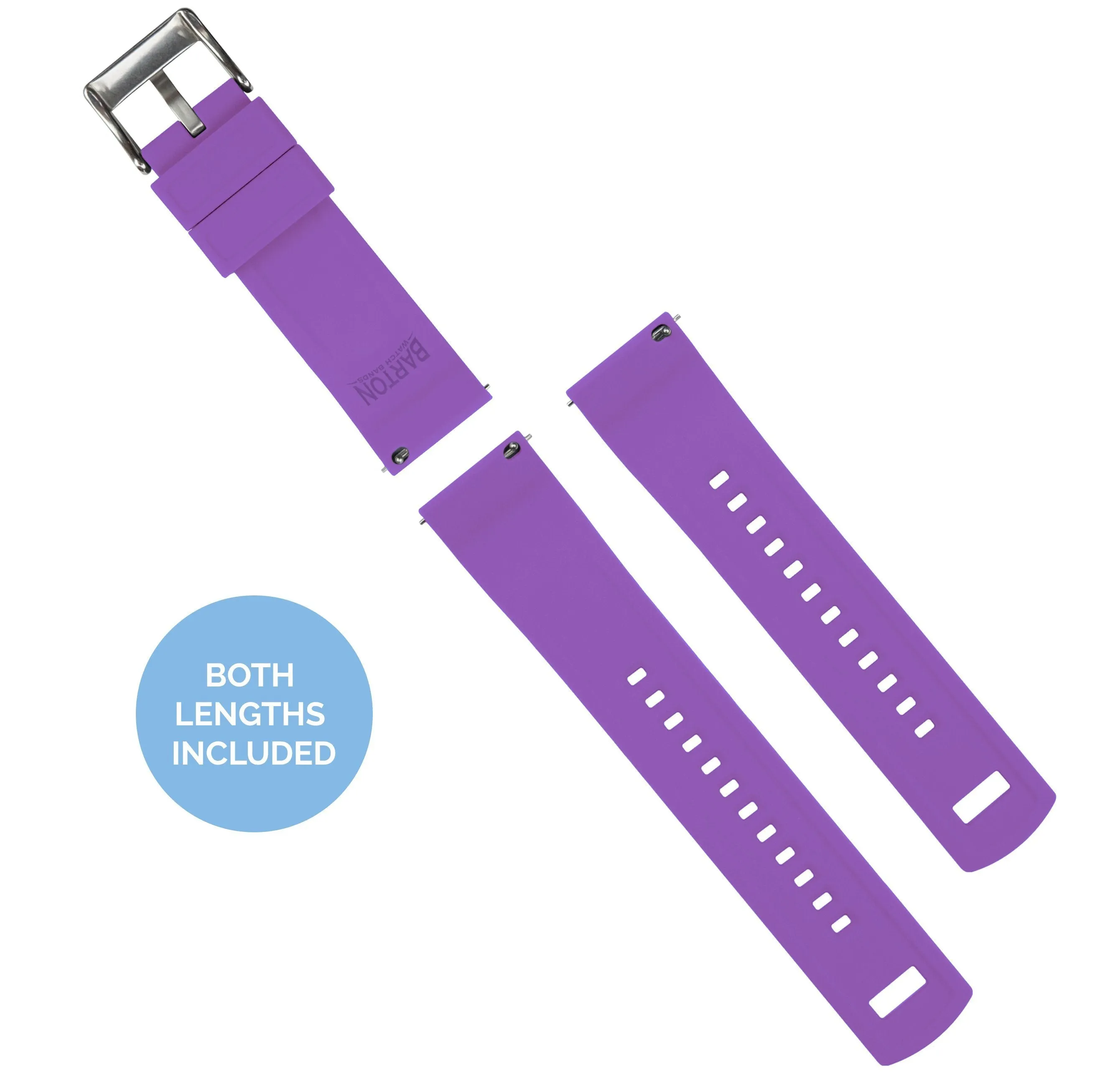 Black Top Purple Bottom Elite Silicone Watch Band ( 18mm - 24mm SALE)