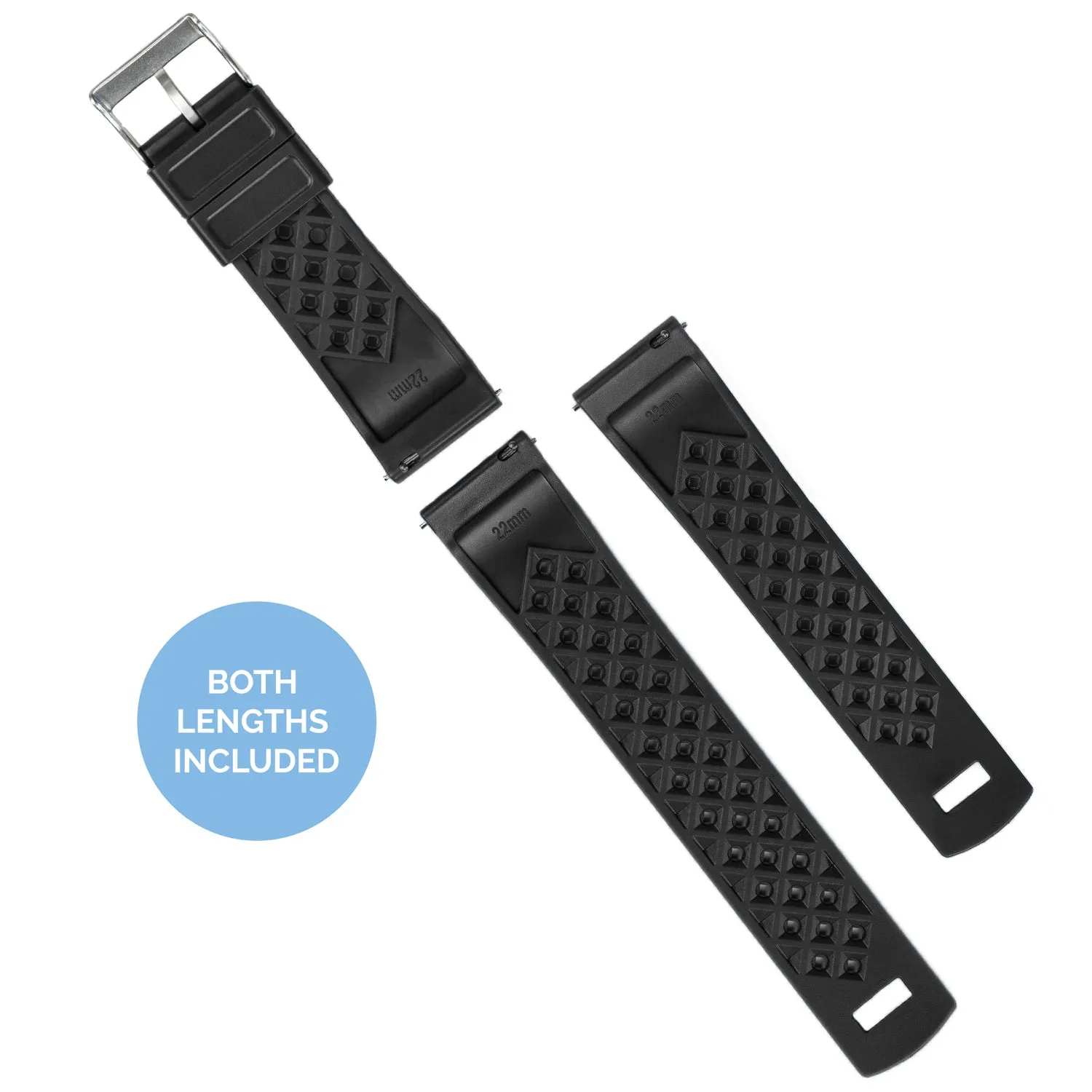 Black Tropical Style Watch Band