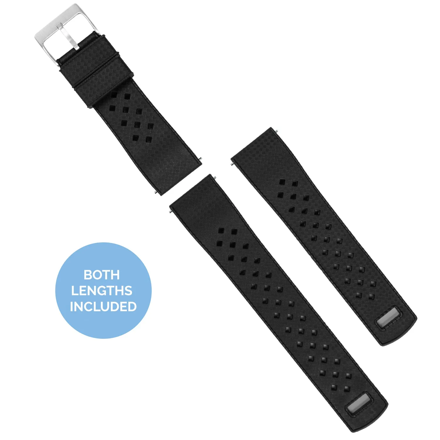 Black Tropical Style Watch Band