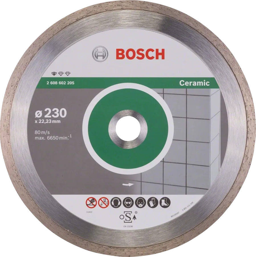 Bosch Professional | Cutting Disc Std for Ceramics 230X22,23X1,6X7mm Continuous Rim