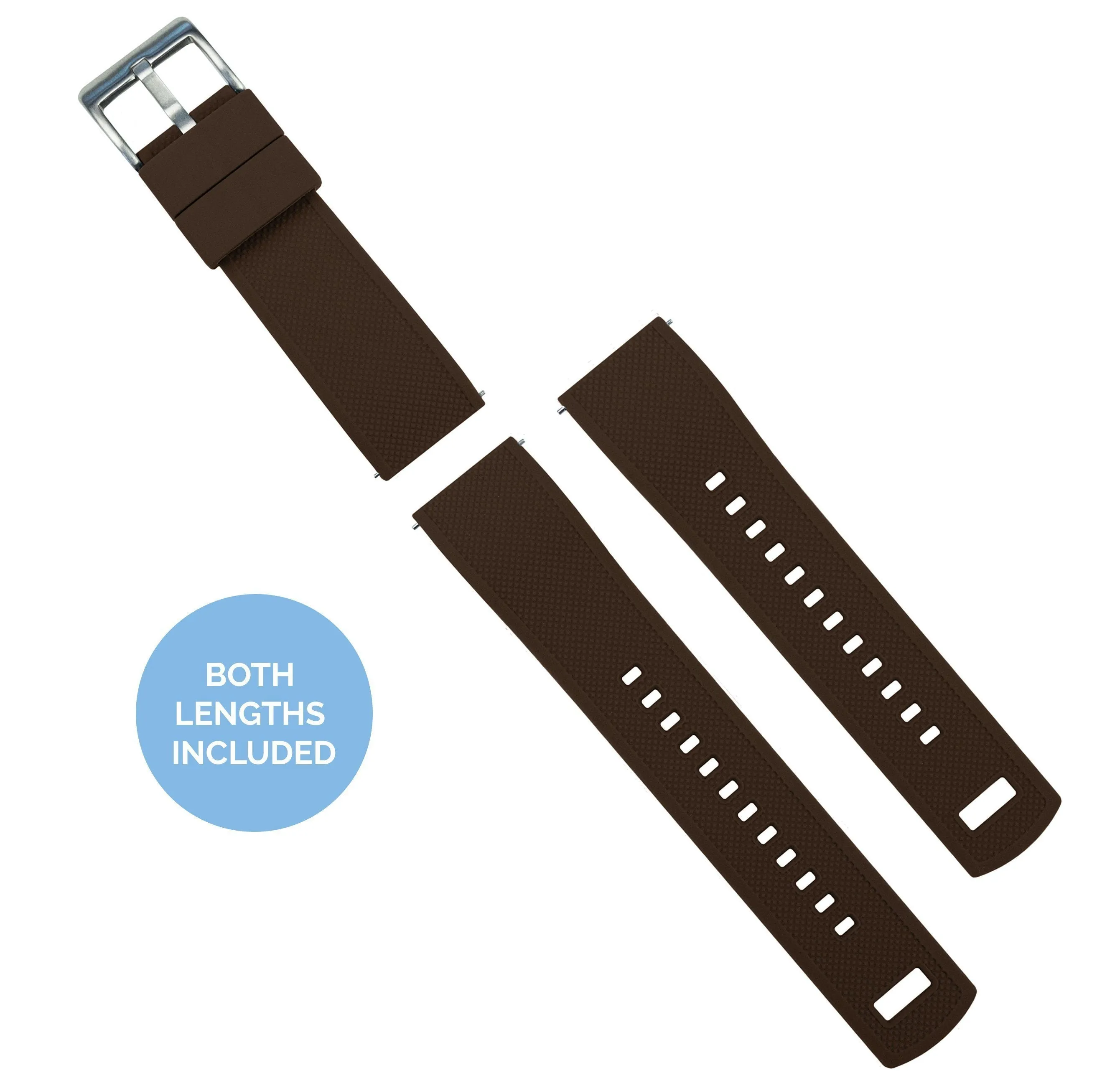 Brown Top Khaki Bottom Elite Silicone Watch Band