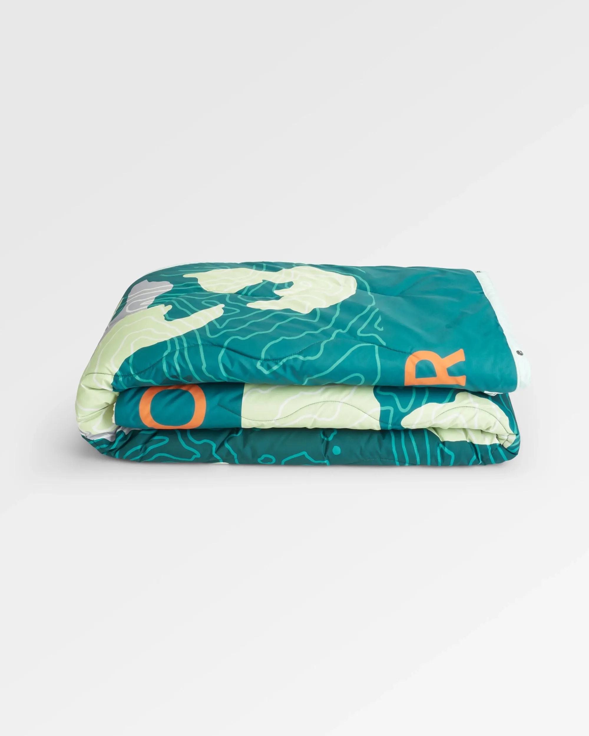 Cabin Recycled Sherpa Blanket - Abstract Mountain Green