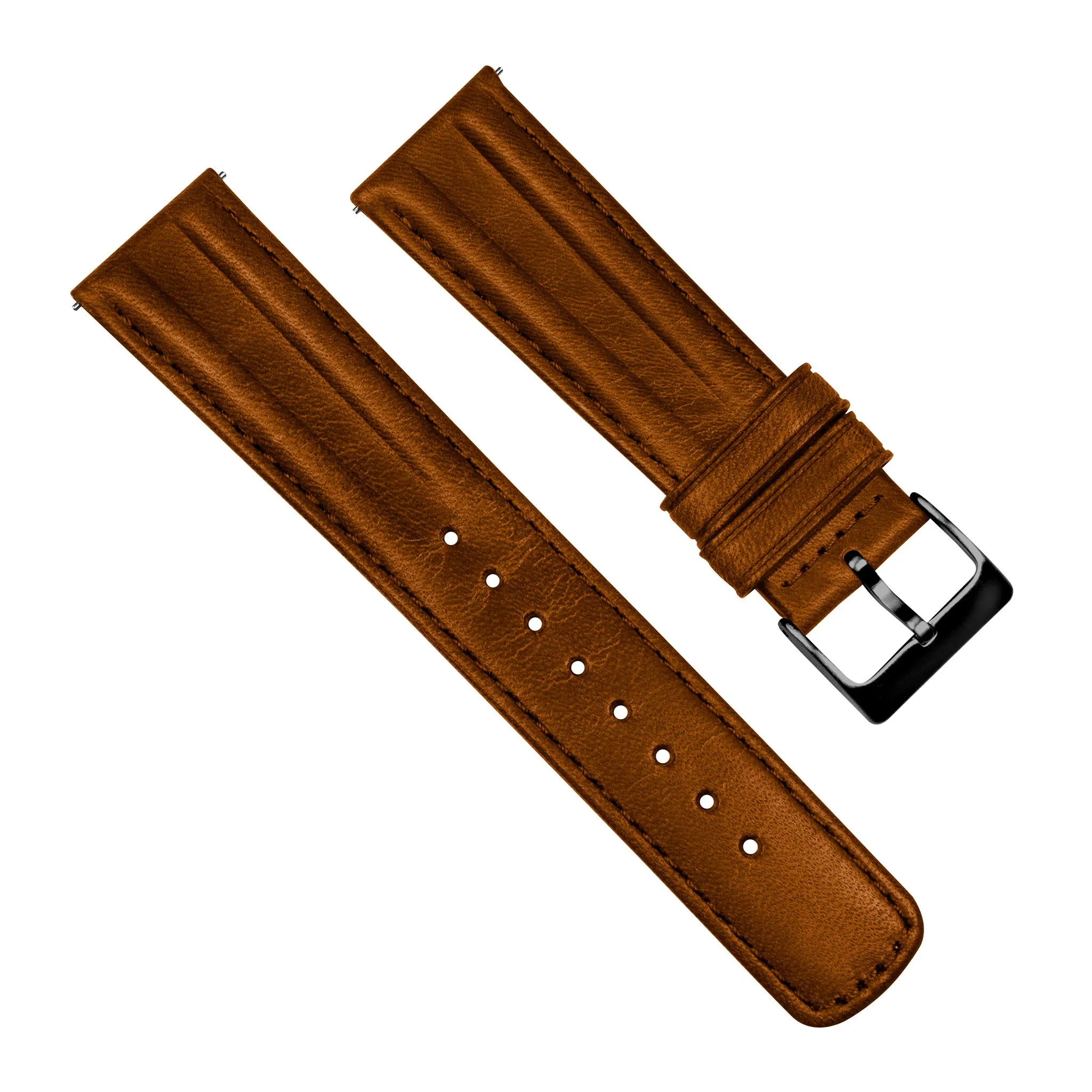 Caramel Brown Classic Horween Leather Watch Band