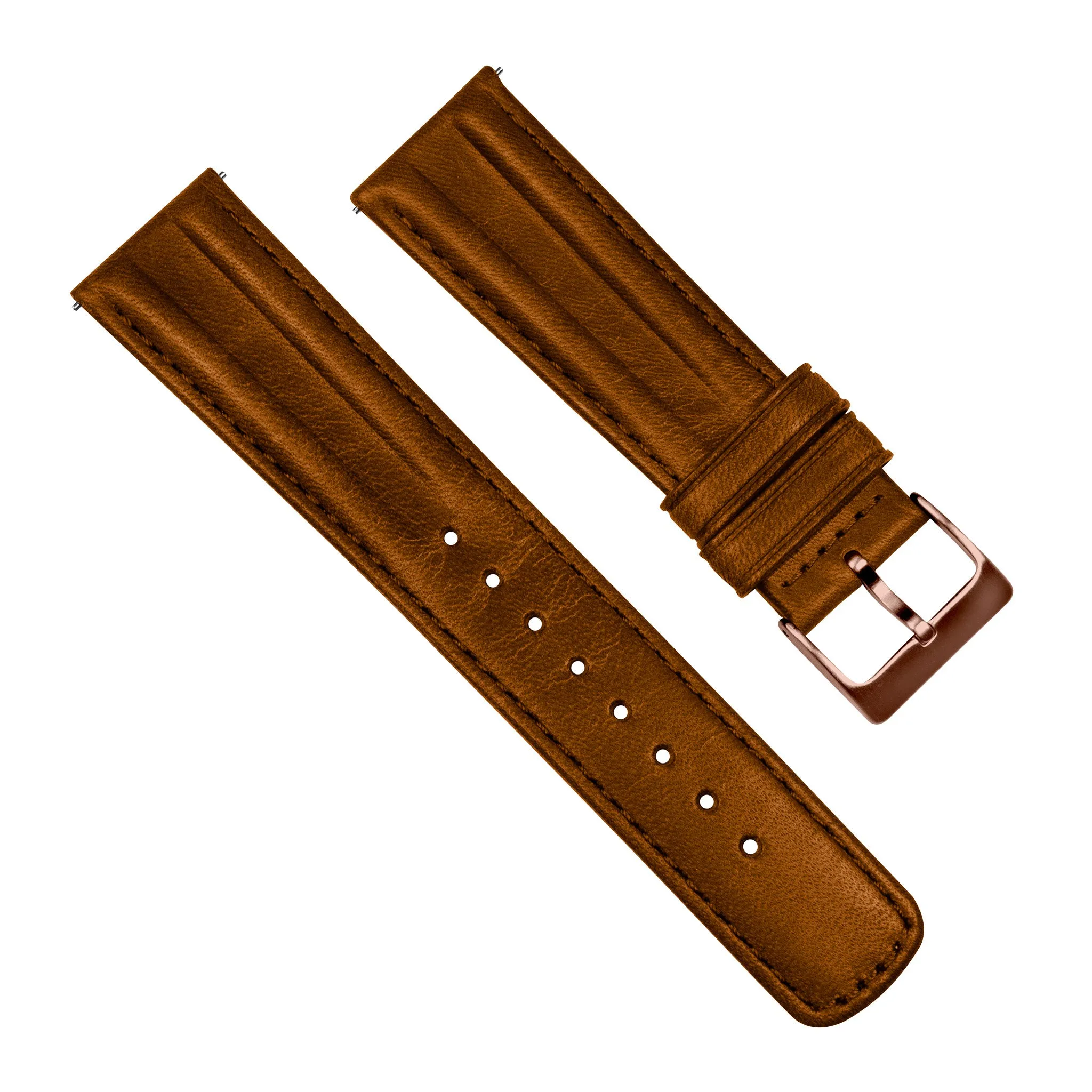 Caramel Brown Classic Horween Leather Watch Band