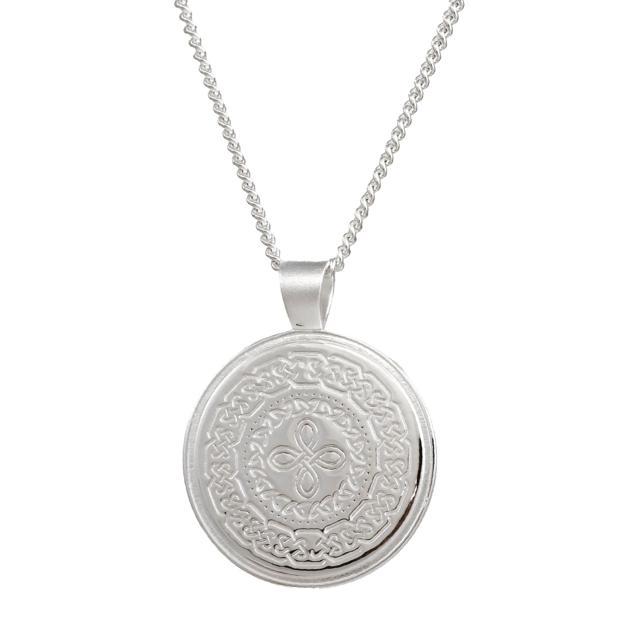 Celtic Mandala Personalised Silver Necklace