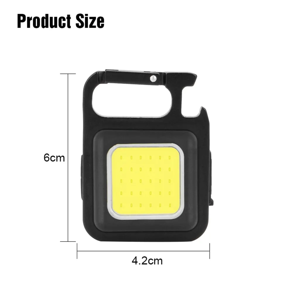 COB Mini Portable LED Flashlight USB Rechargeable Work Light Keychain Outdoor Camping Fishing Climbing Lantern Led Flashlights