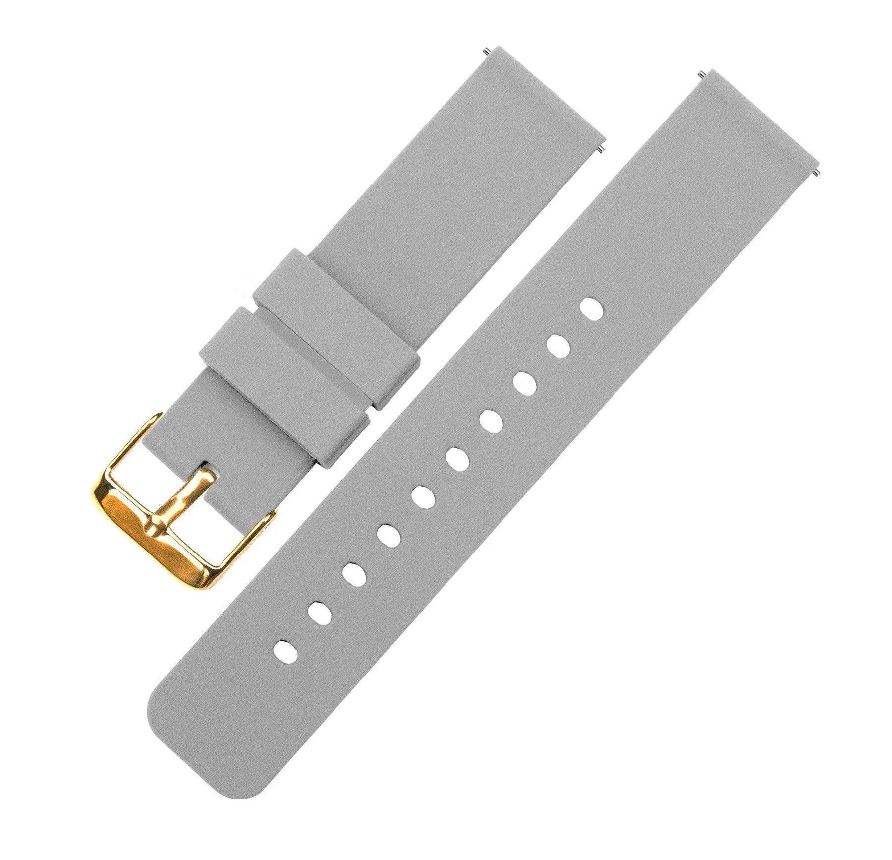 Cool Grey Quick Release Silicone Rubber Watch Band (20mm, 22mm SALE)