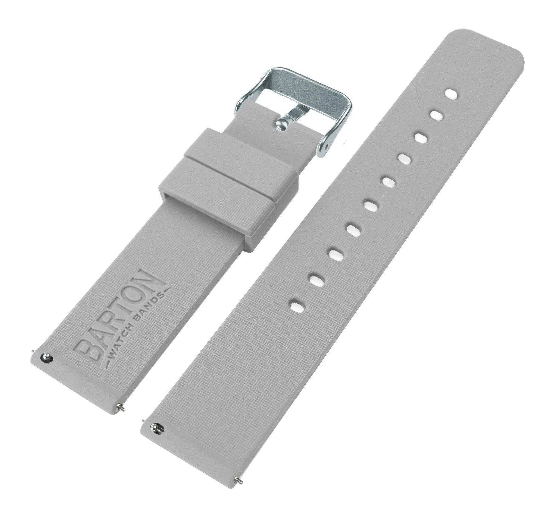 Cool Grey Quick Release Silicone Rubber Watch Band (20mm, 22mm SALE)