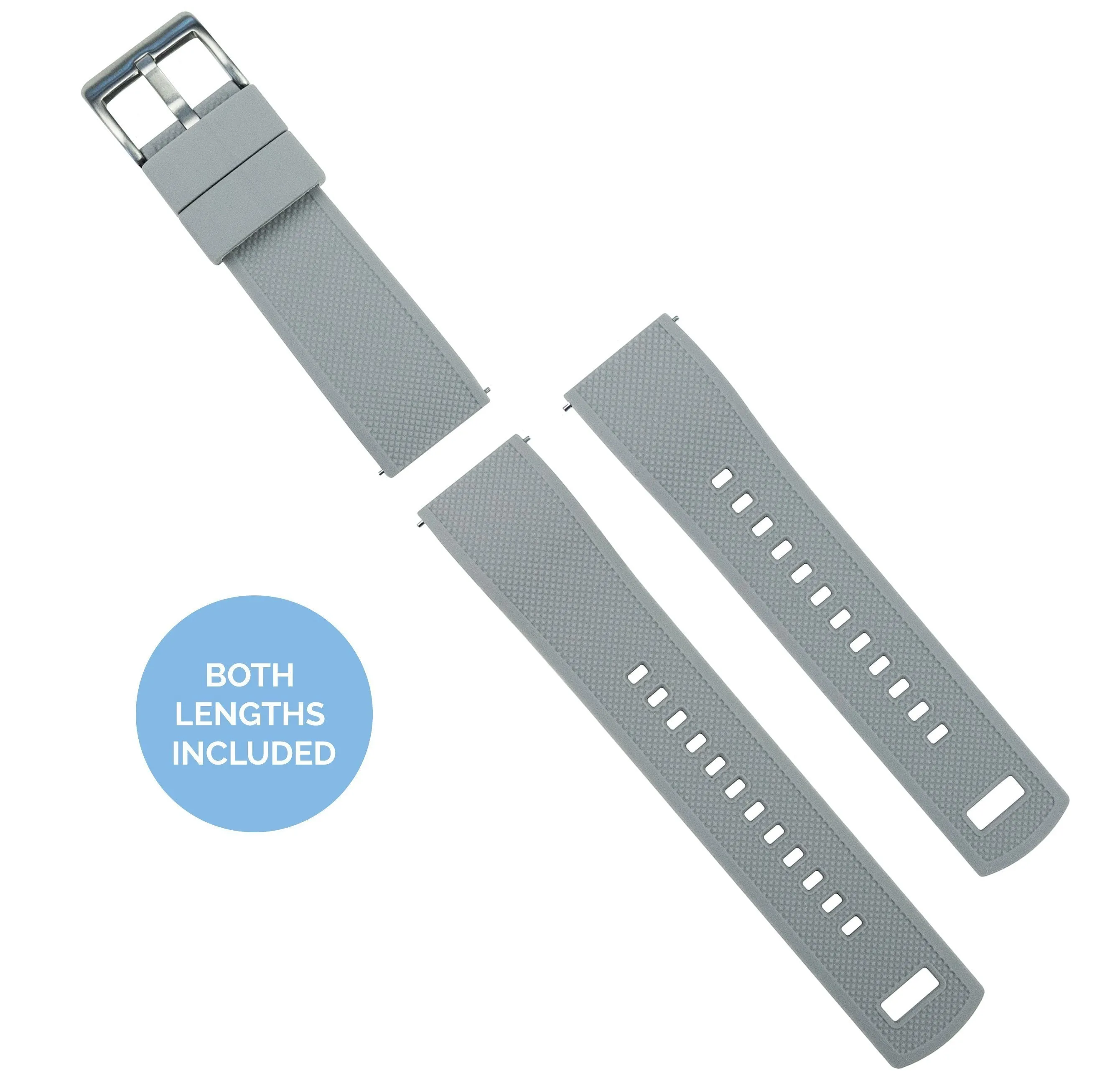 Cool Grey Top Black Bottom Elite Silicone Watch Band