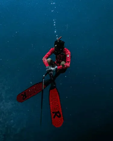 DiveR - Red Innegra Free Diving Fin Blades