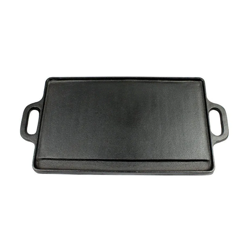 Double-Sided Frying Pan Household Barbecue Fried Fish Cast iron Cattle