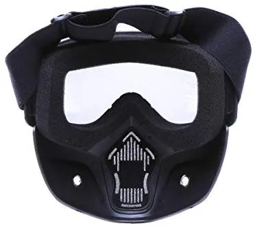 Electomania Unisex Goggles Nose Face Mask Detachable Storm Trooper (Black)