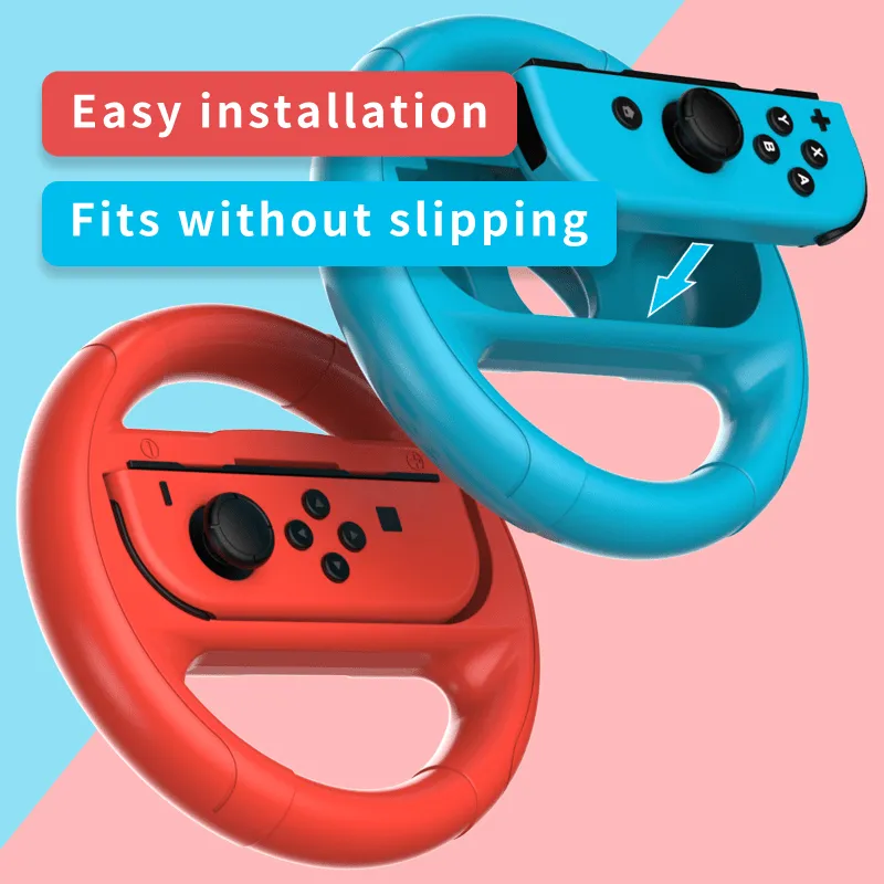 Enhance Your Racing Experience 2-Pack Steering Wheels for Switch & OLED