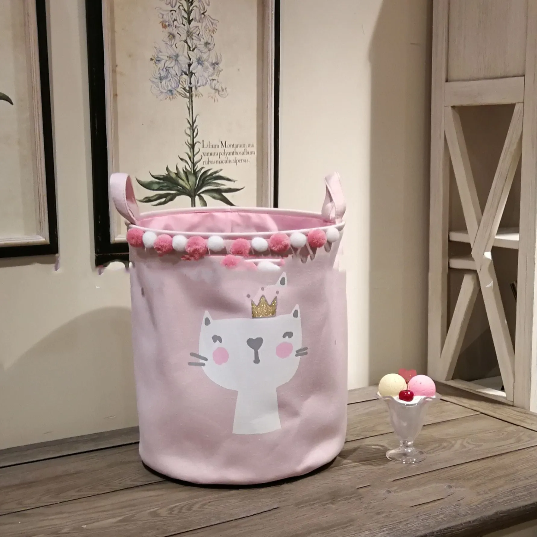 Fabric Storage Bucket Laundry Basket