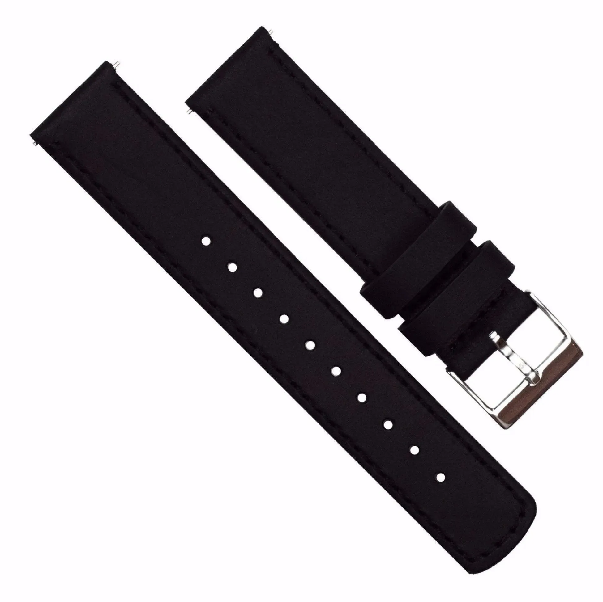 Fossil Gen 5 Black Leather Stitching Watch Band