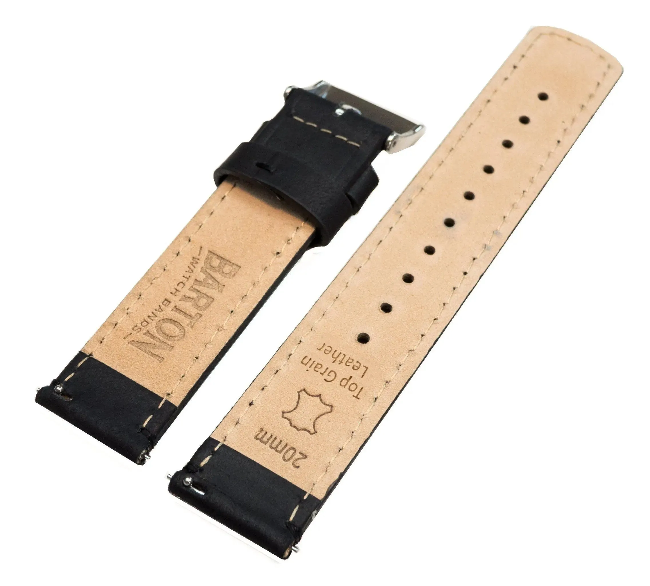 Fossil Gen 5 Black Leather Stitching Watch Band