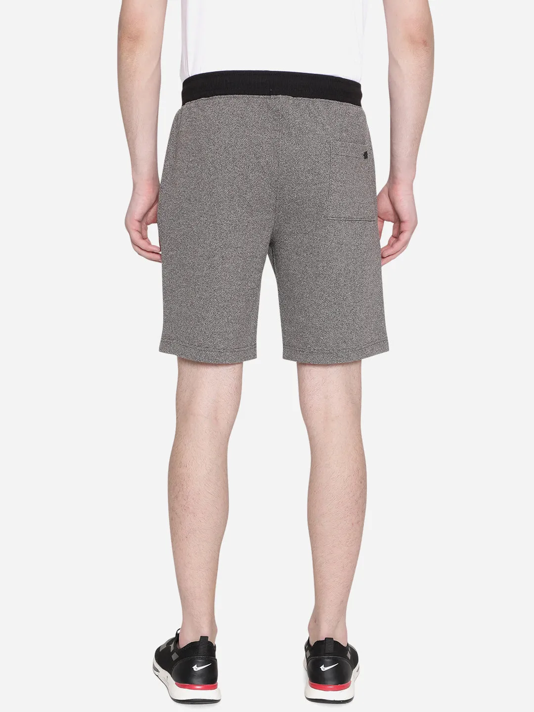 Grey Solid Slim Fit Shorts | JadeBlue