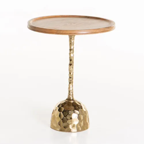 Holly Antique Brass Side table (48 cm)