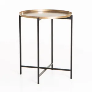 Holly Antique Brass Side table (48 cm)