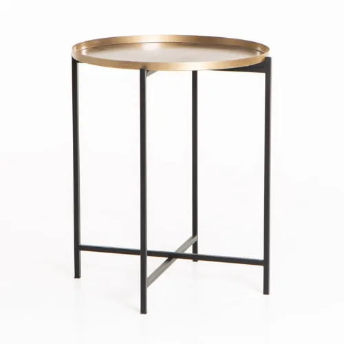 Holly Antique Brass Side table (48 cm)