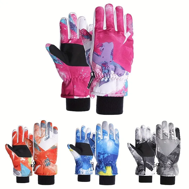 Kids Waterproof Winter Gloves for Riding  Skiing Ages 814