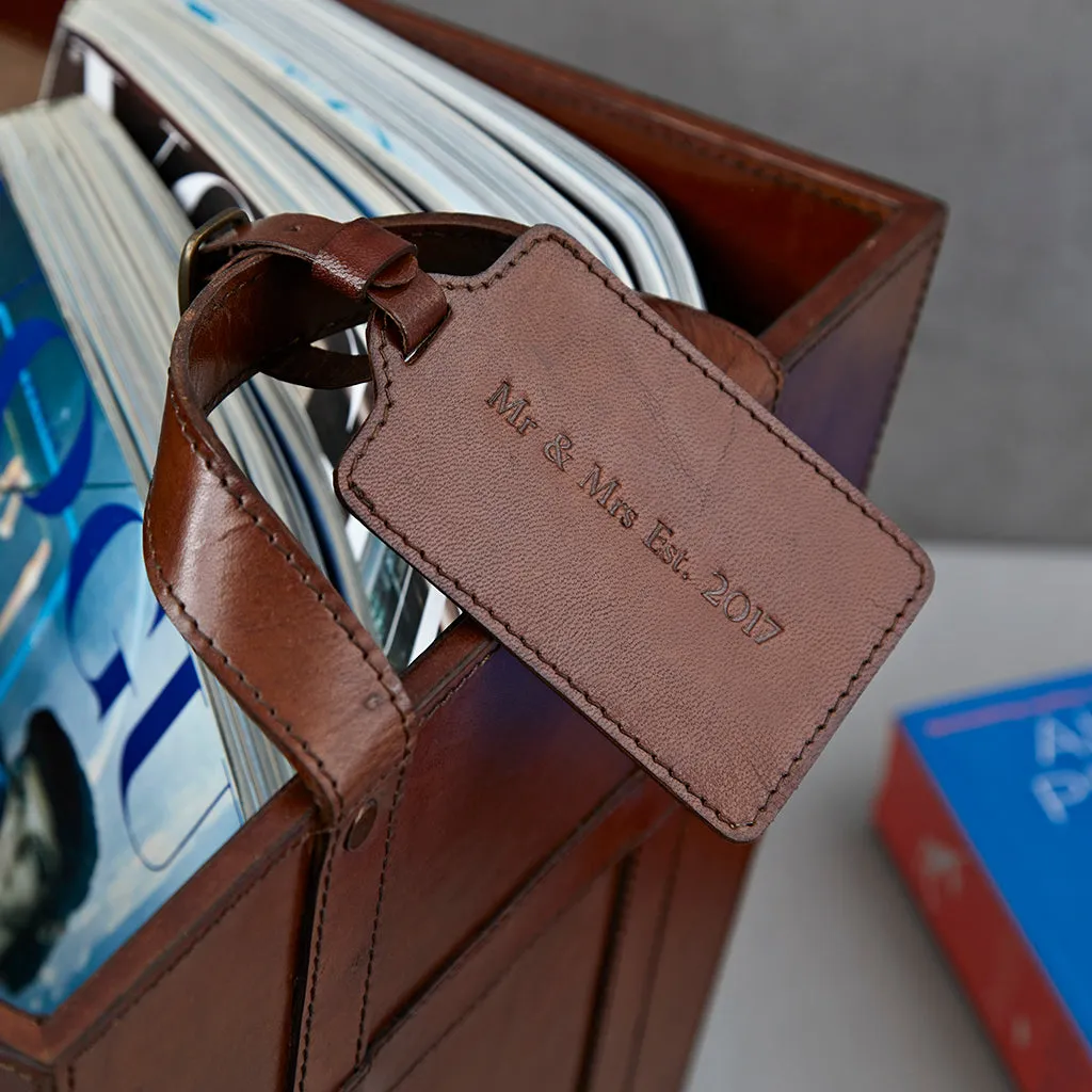 Leather Log Basket