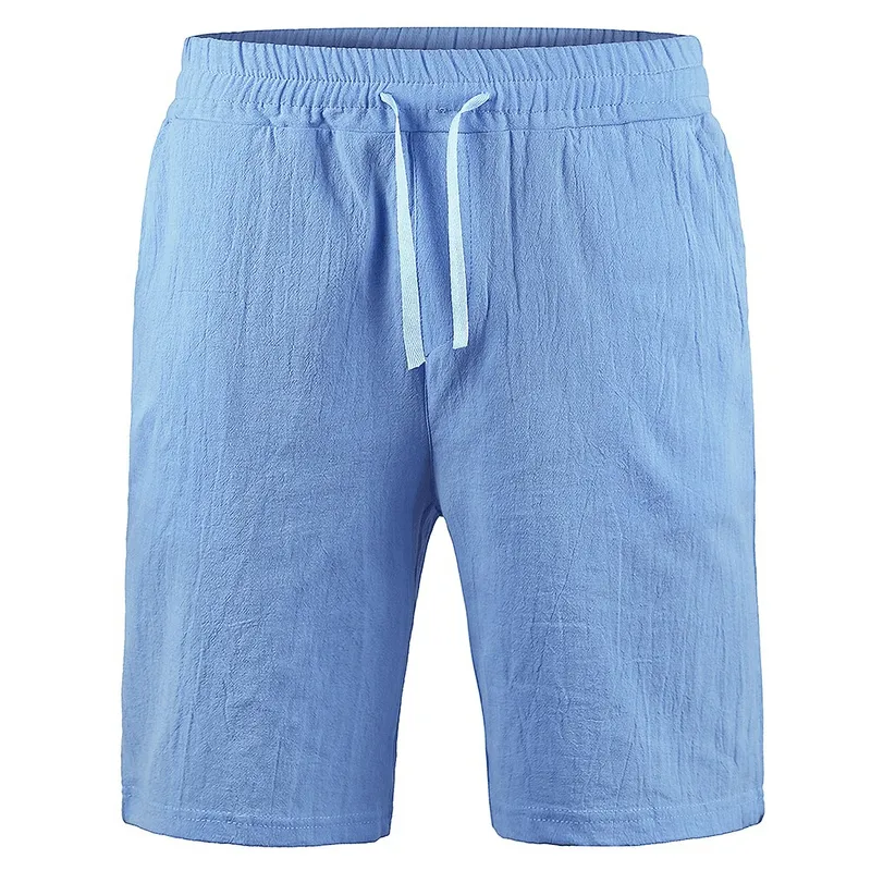 Linen Solid Color Breathable Men's Shorts / Sports Shorts - SF1118