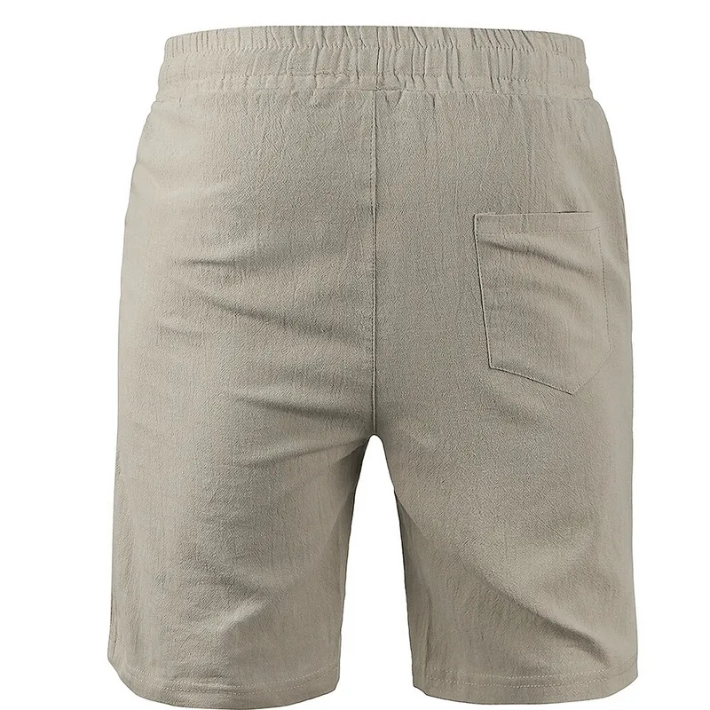 Linen Solid Color Breathable Men's Shorts / Sports Shorts - SF1118