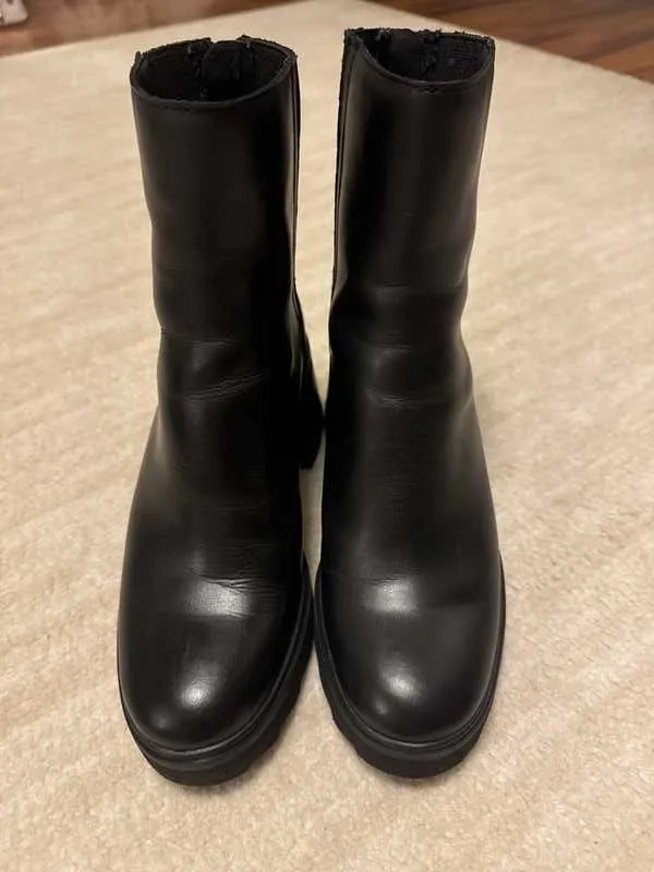 MARTEY H2O BOOTS BLACK LEATHER - re:vita