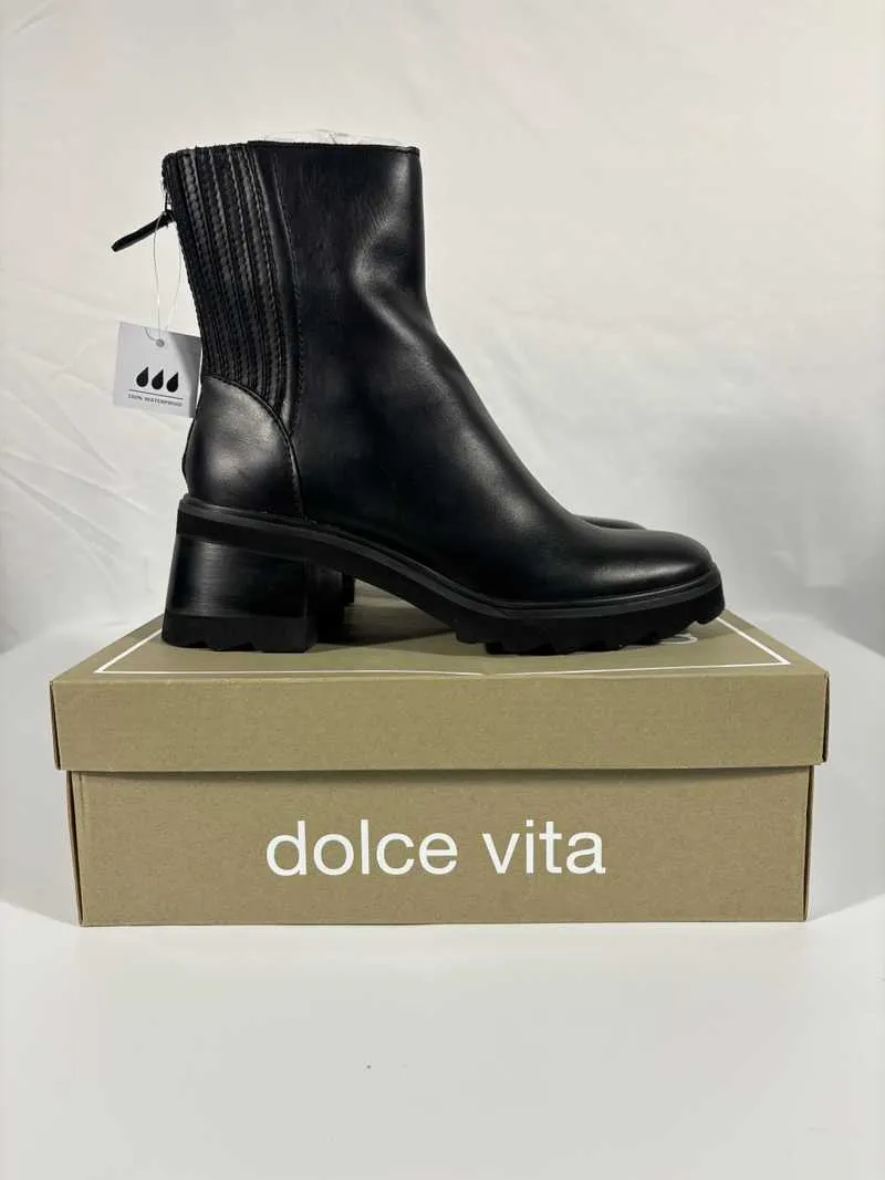 MARTEY H2O BOOTS BLACK LEATHER - re:vita