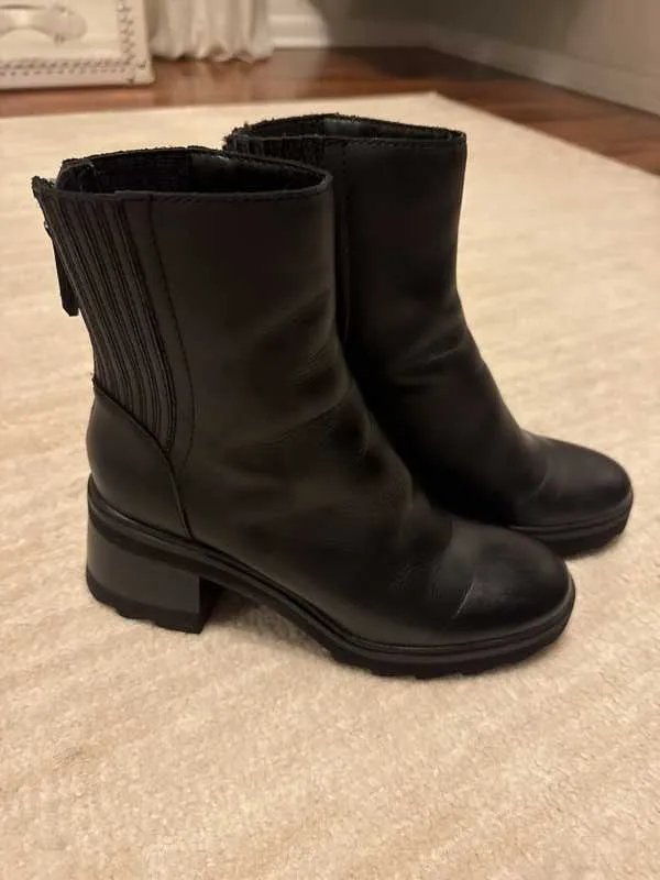 MARTEY H2O BOOTS BLACK LEATHER - re:vita