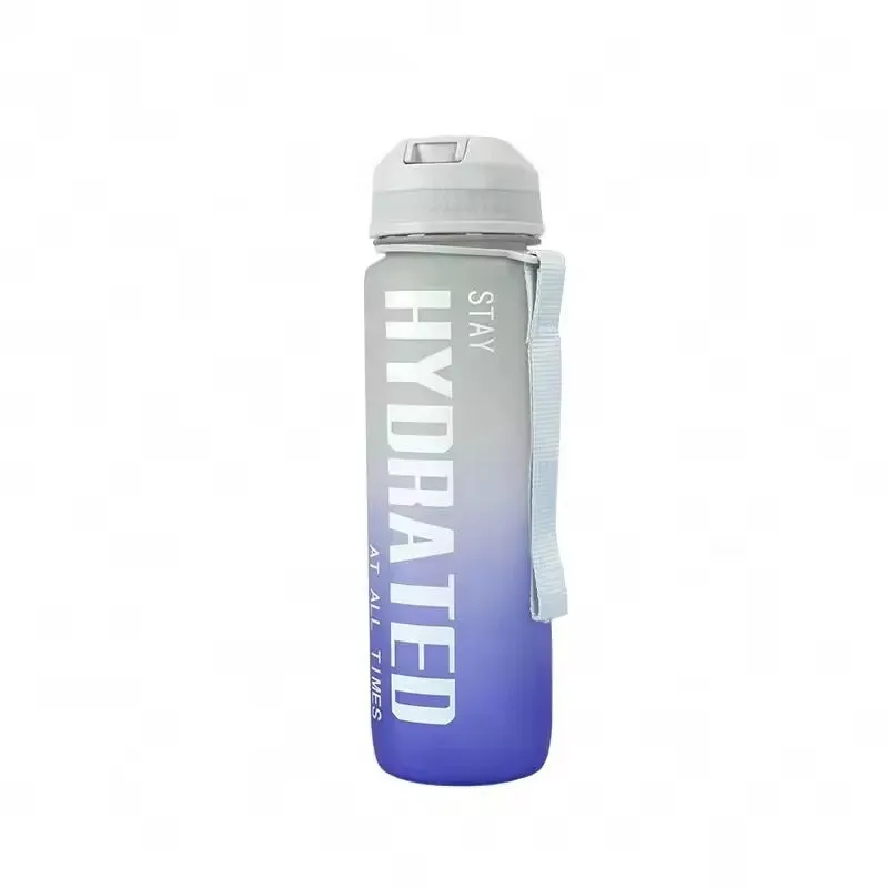 Motivational Water Bottle with Time Marker BPA Free5603-Purple