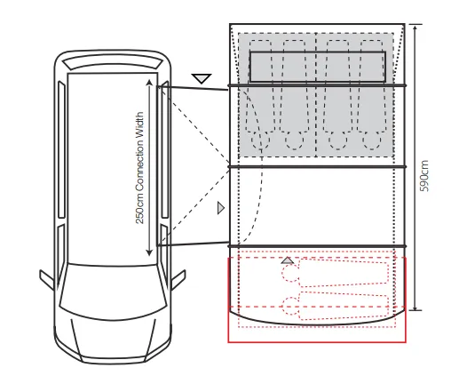 Outdoor Revolution Cayman Cacos Air SL Mid Drive Away Awning ( 210cm - 255cm )