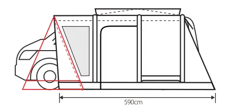 Outdoor Revolution Cayman Cacos Air SL Mid Drive Away Awning ( 210cm - 255cm )