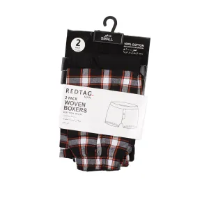 REDTAG Black Boxer Shorts for Men