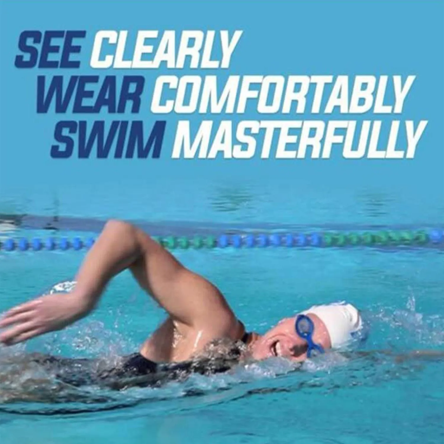 SWIMMING GOGGLES WITH ADJUSTABLE CLEAR VISION ANTI-FOG WATERPROOF SWIMMING GOGGLES